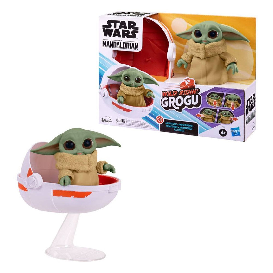 Figura interactiva hasbro star wars wild ridin grogu