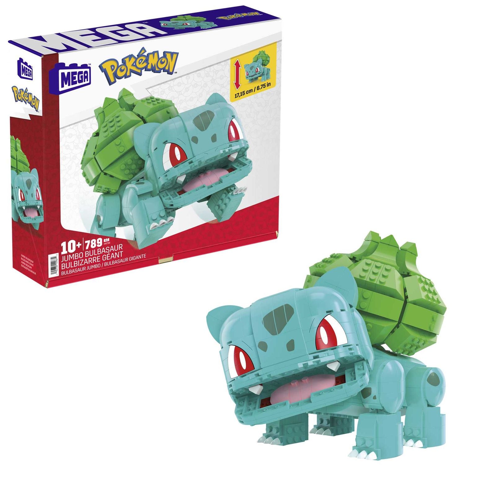 Figura mattel mega construx pokemon jumbo bulbasur mega construx 789 piezas Frikytopia