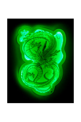 Mural lampara neon teknofun madcow entertainment dragon ball shenron