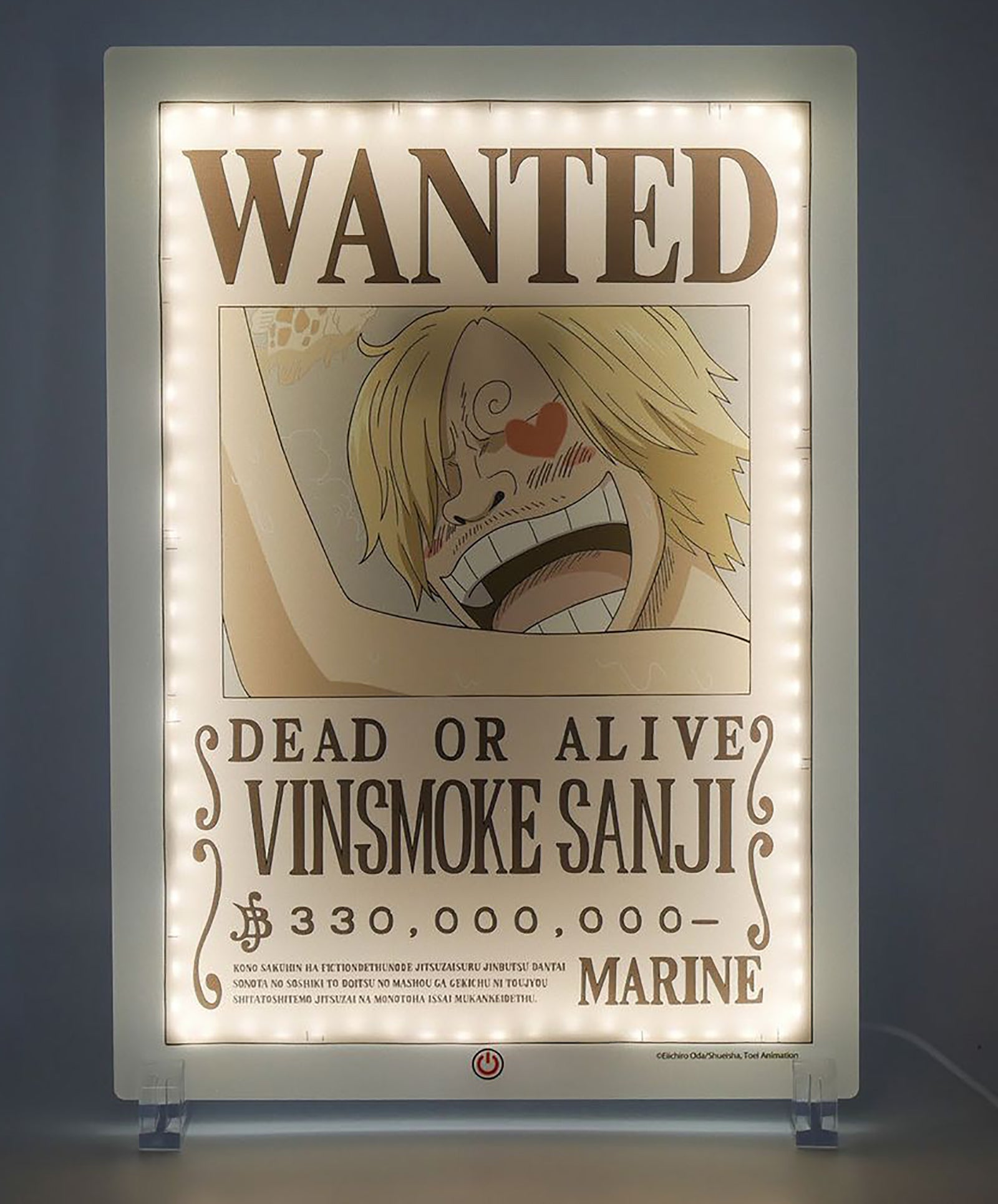 Lampara led neon teknofun madcow entertainment wanted one piece sanji