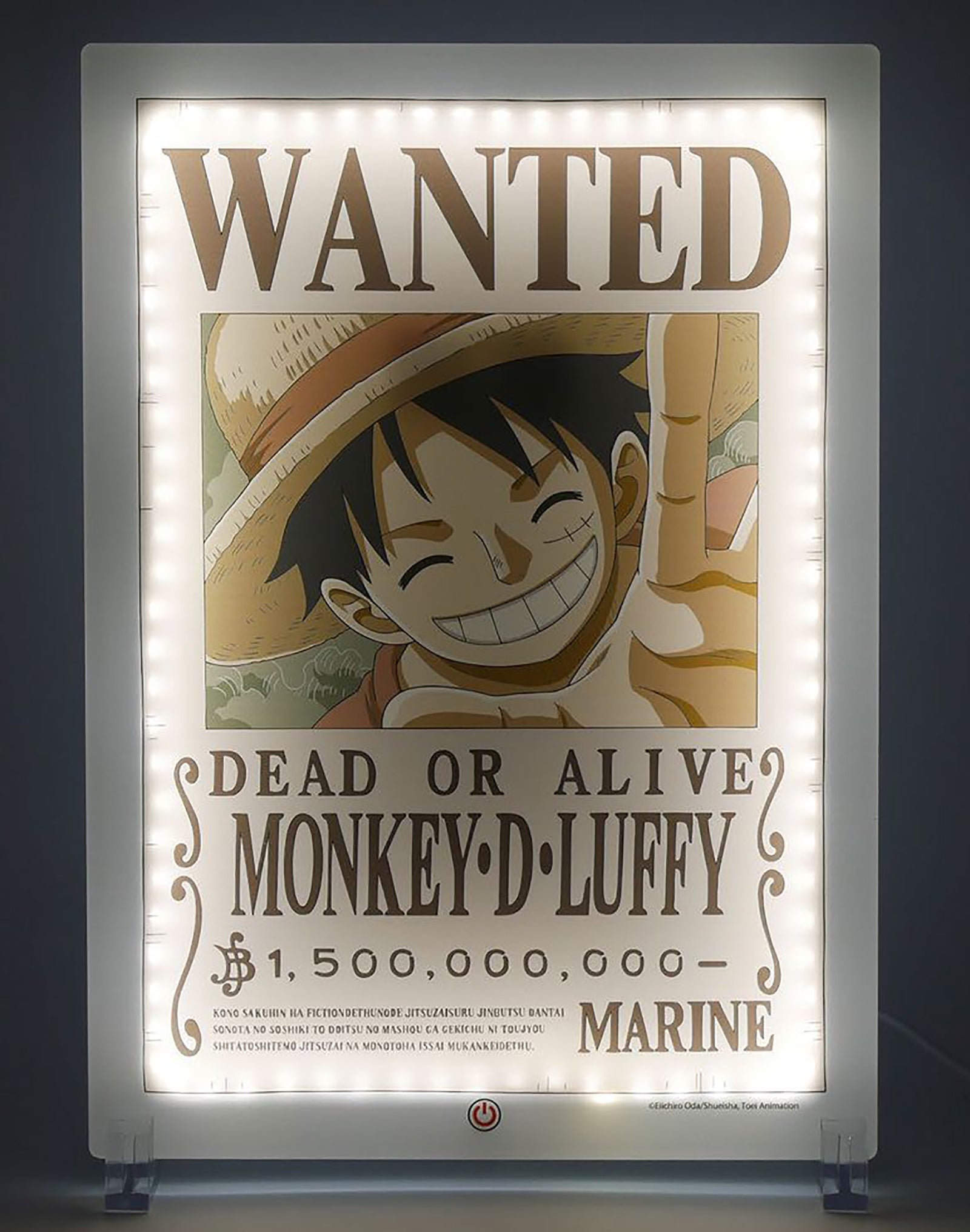 One Piece Lampara de pared LED Wanted Luffy 30 cm Frikytopia