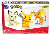Figura mattel mega construx pokemon 3 pokemon pichu pikachu y raichu