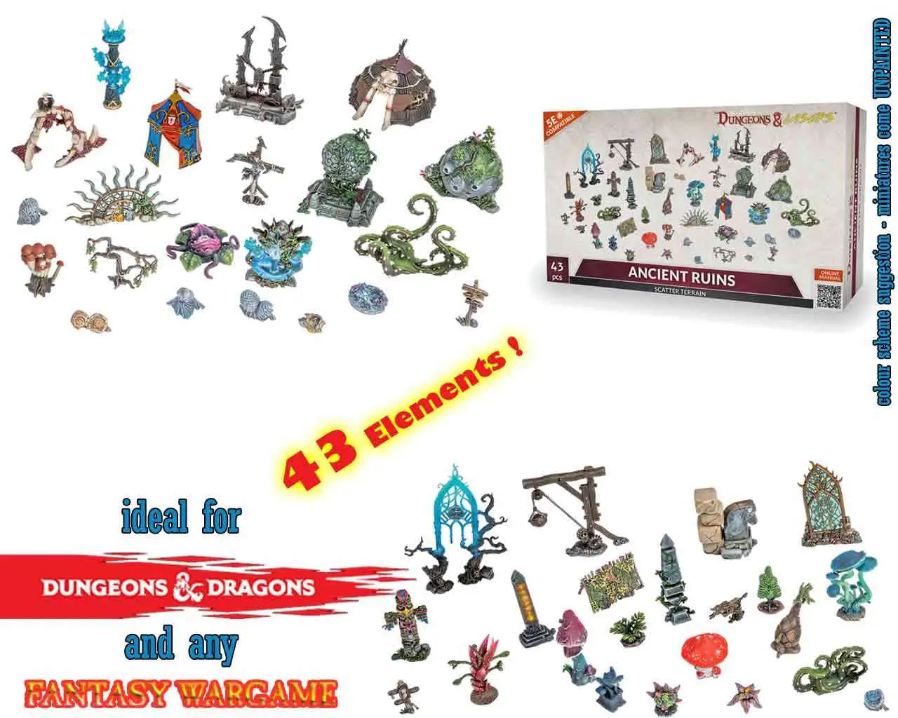 Dungeons & Lasers - ANCIENT RUINS SCATTER TERRAIN Frikytopia