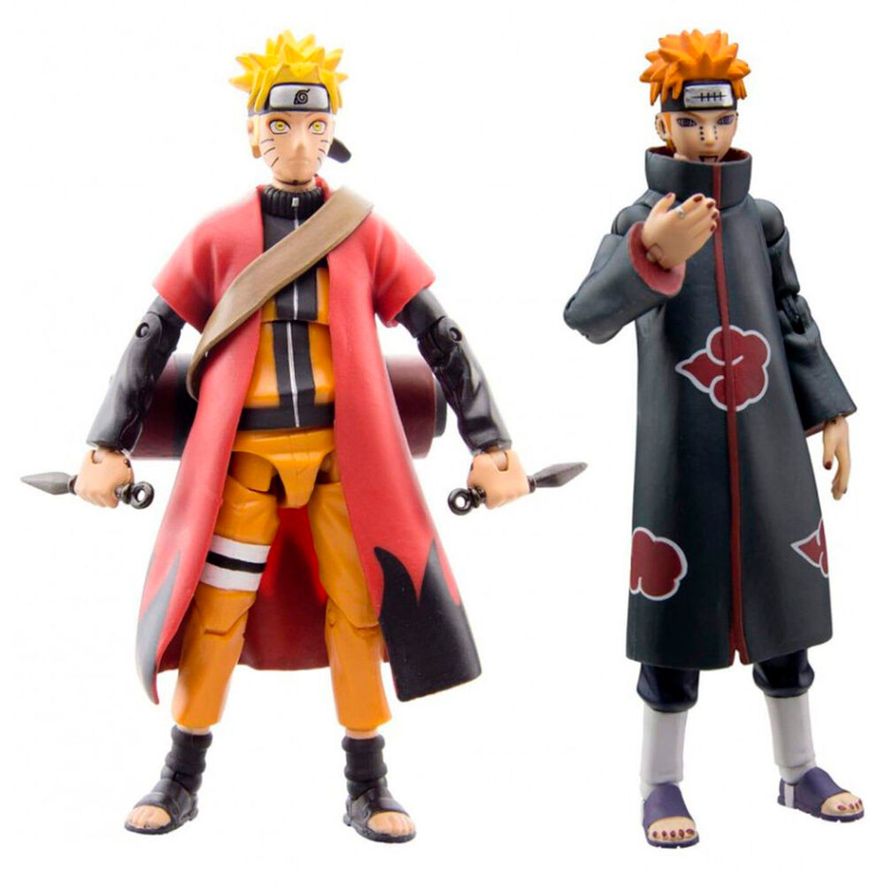 Pack 2 figuras toynami naruto naruto sage mode vs pain exclusiva