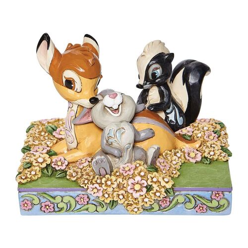 Figura enesco disney bambi y amigos entre flores Frikytopia