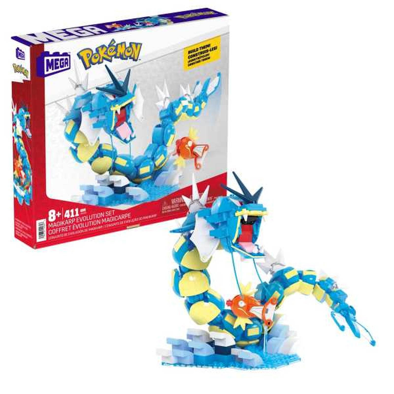 Magikarp evolution set mega construx 411 piezas pokemon Frikytopia