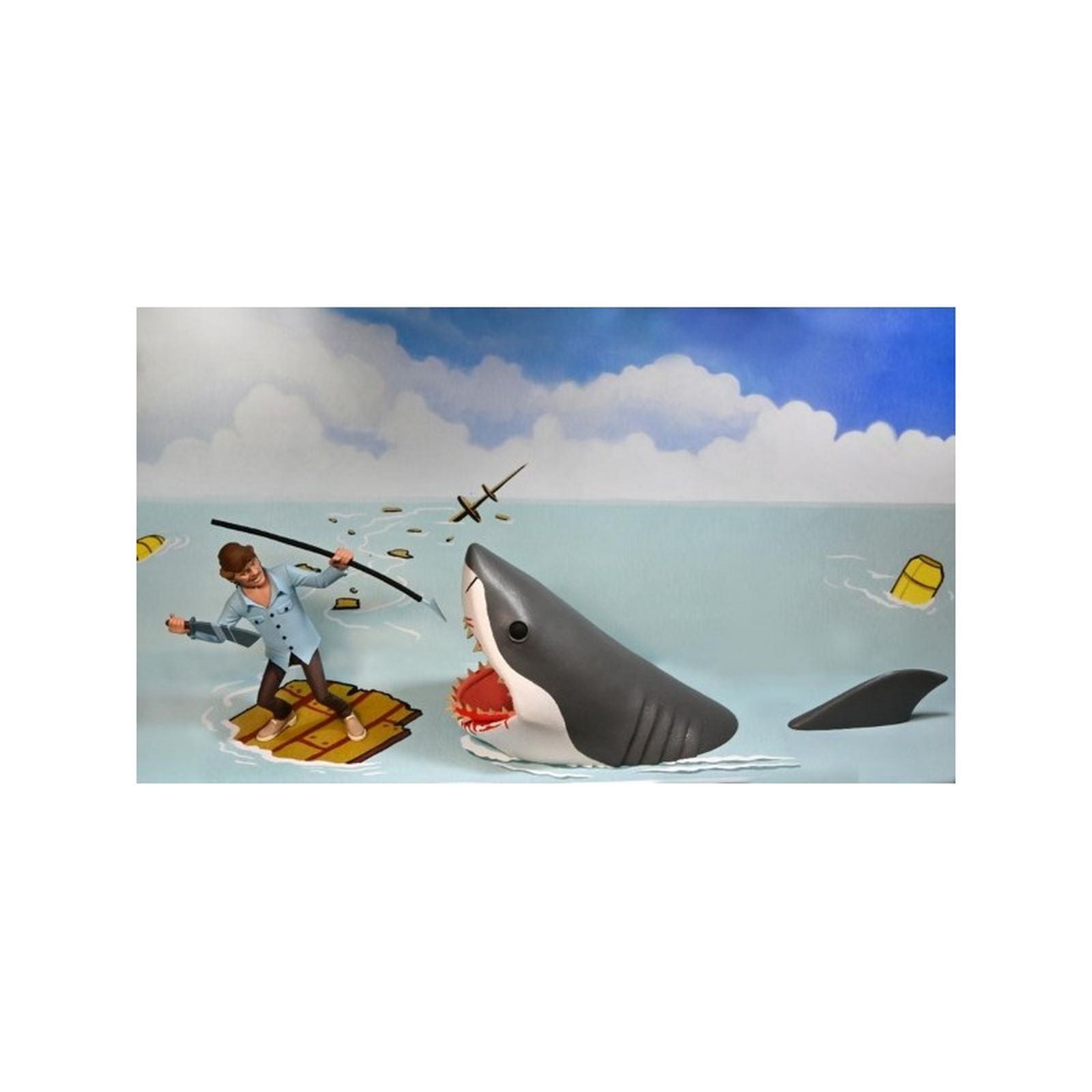 Figura accion neca toony terrors quint tiburon pack 2 figuras jaws Frikytopia