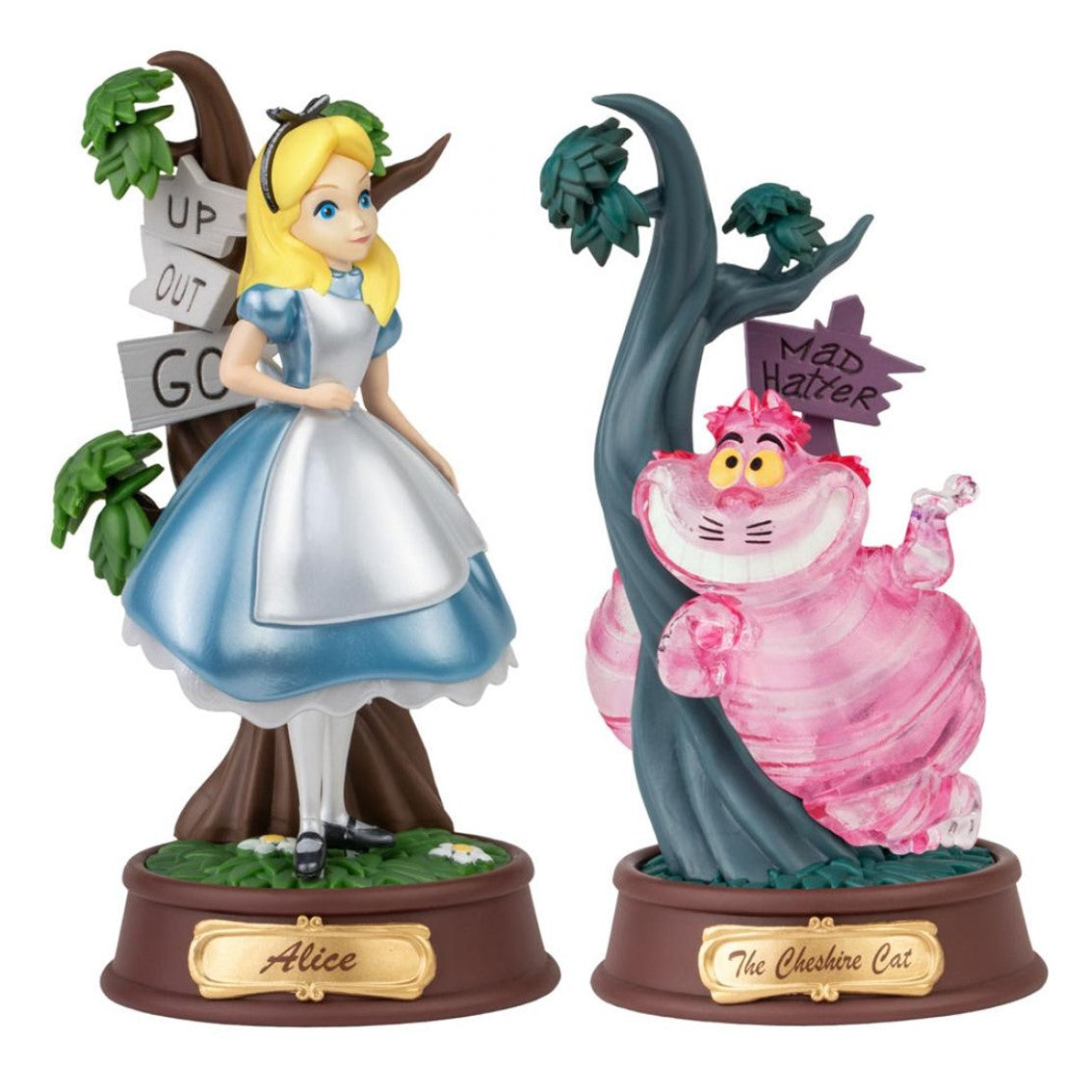 Set de 2 figuras mini dstage disney alicia en el pais de las maravillas