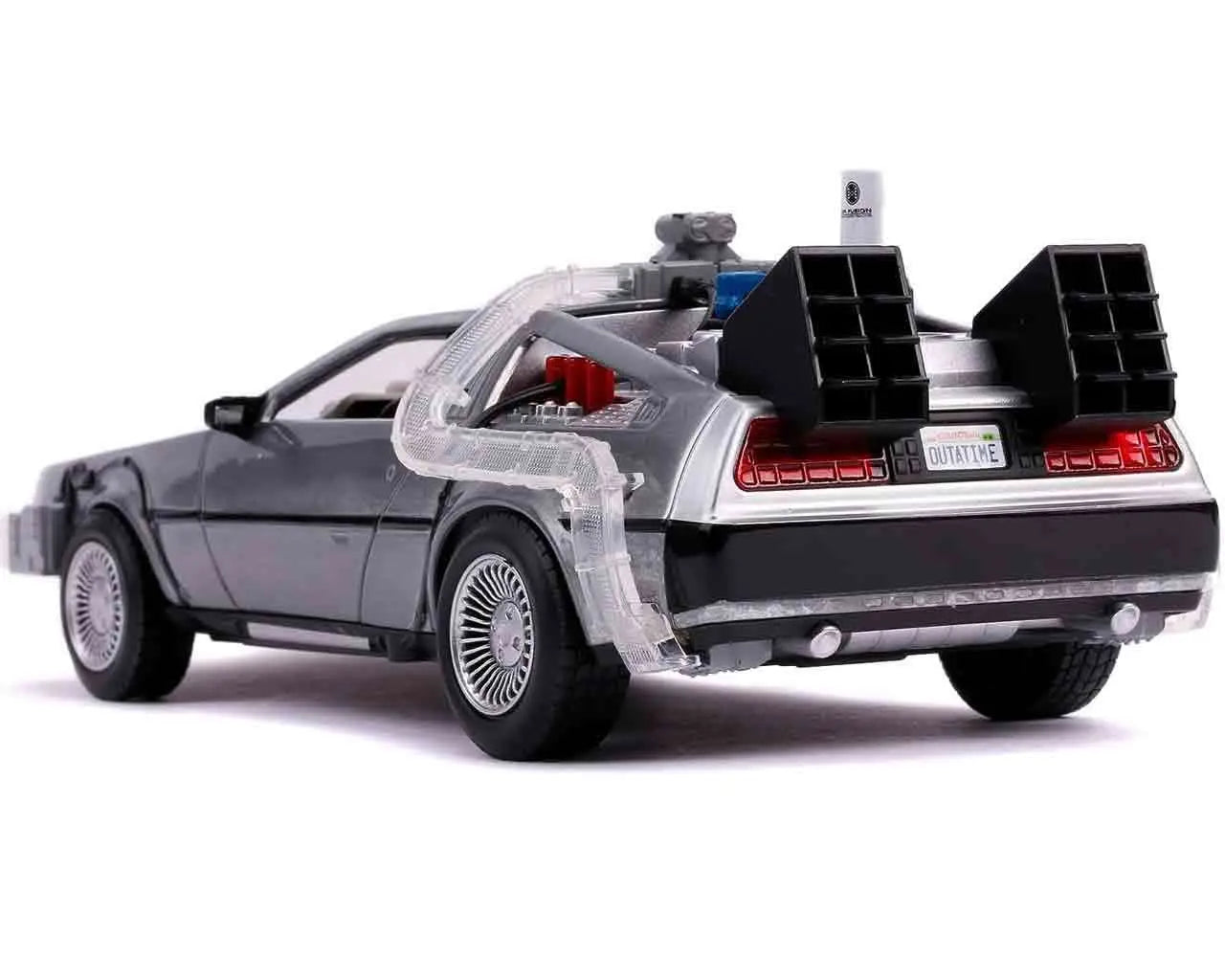 BACK TO THE FUTURE PART 2 1982 DELOREAN LIGHTS 1/24 DIE-CAST MODEL