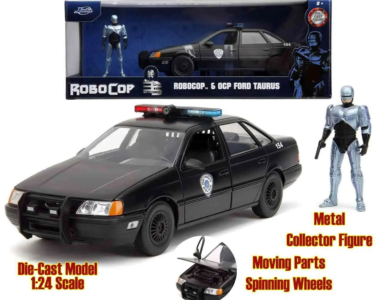 ROBOCOP 1986 FORD TAURUS & ROBOCOP 1/24 DIE-CAST MODEL Frikytopia