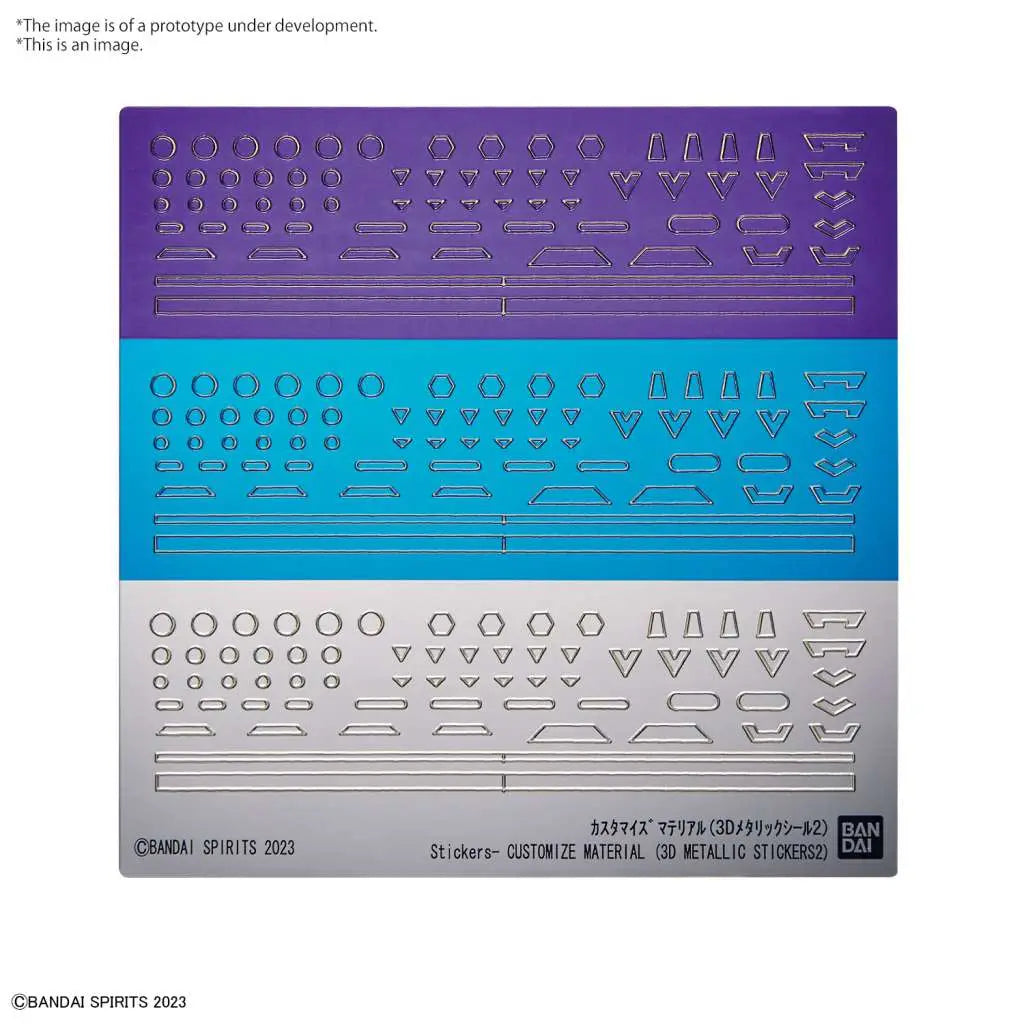 30MM CUSTOM MATERIAL 3D METALLIC Pegatinas 2