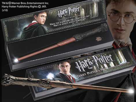 Varita magica luminosa the noble collection harry potter 35 cm