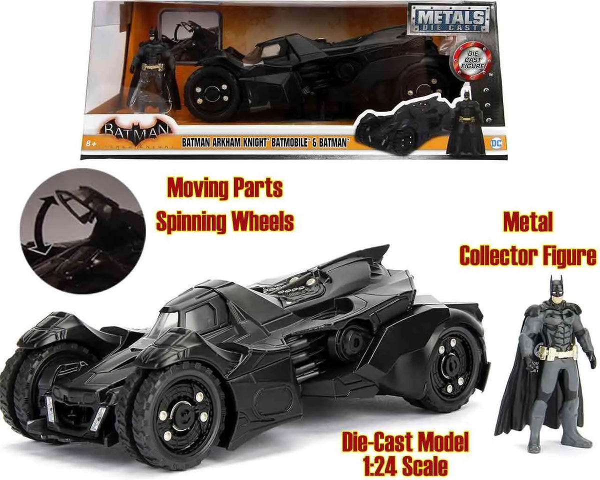 BATMAN ARKHAM KNIGHT BATMOBILE & BATMAN 1/24 DIE-CAST MODEL Frikytopia