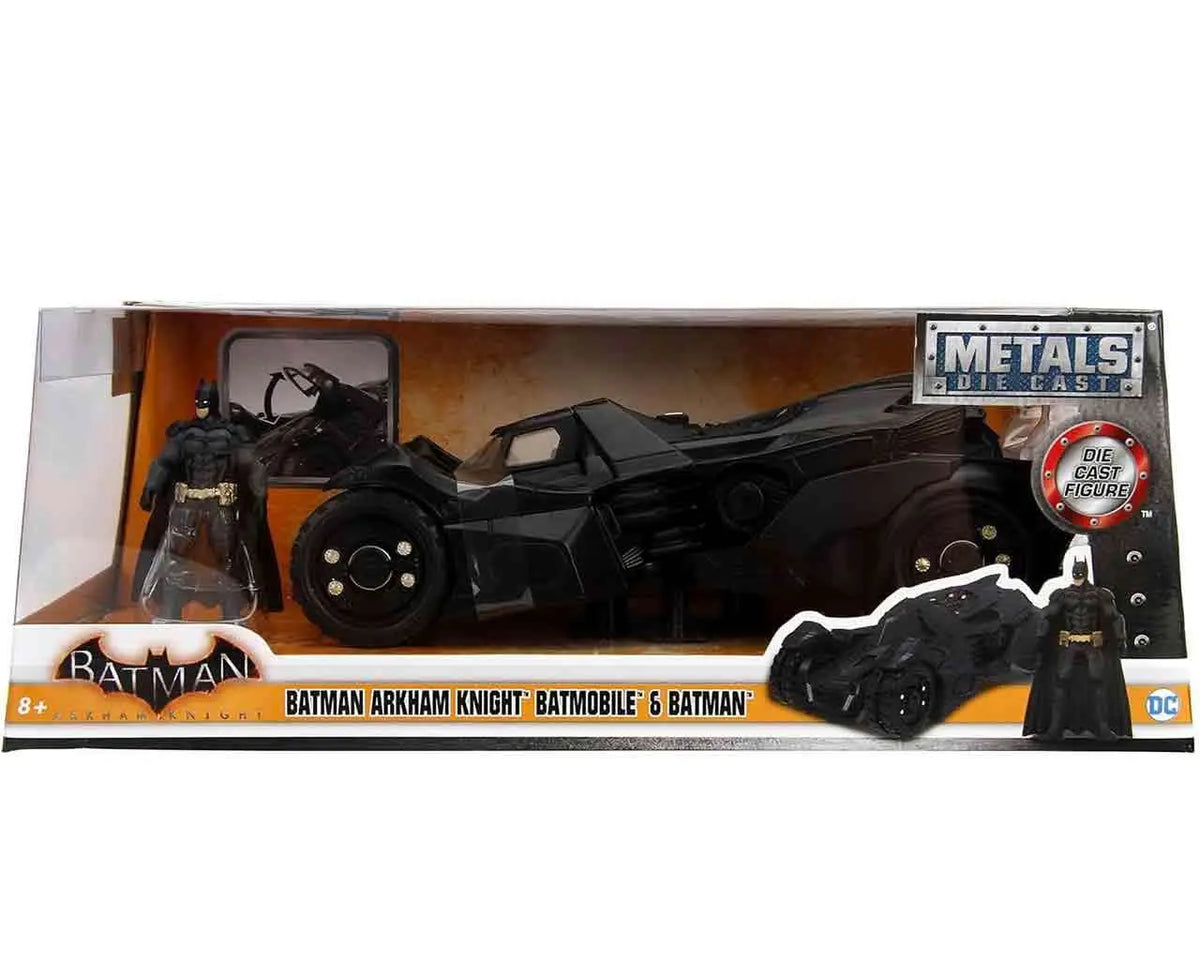 BATMAN ARKHAM KNIGHT BATMOBILE & BATMAN 1/24 DIE-CAST MODEL