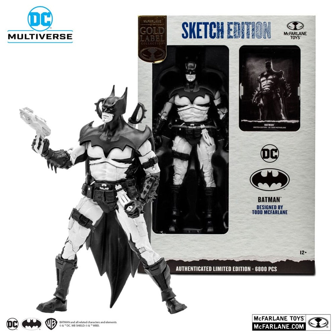 Figura mcfarlane toys dc multiverse 7in batman by todd mcfarlane