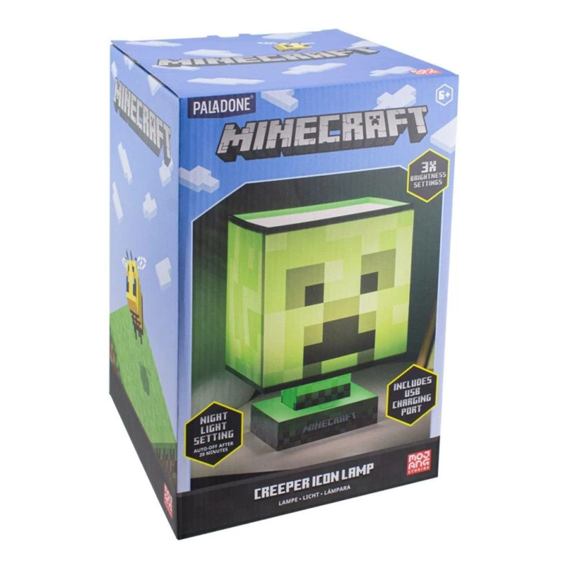 Lampara paladone con cargador usb minecraft creeper Frikytopia