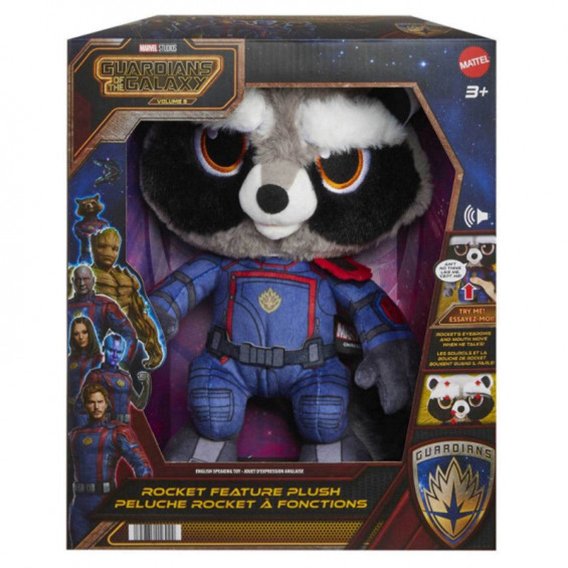 Peluche mattel marvel guardianes de la galaxia rocket Frikytopia