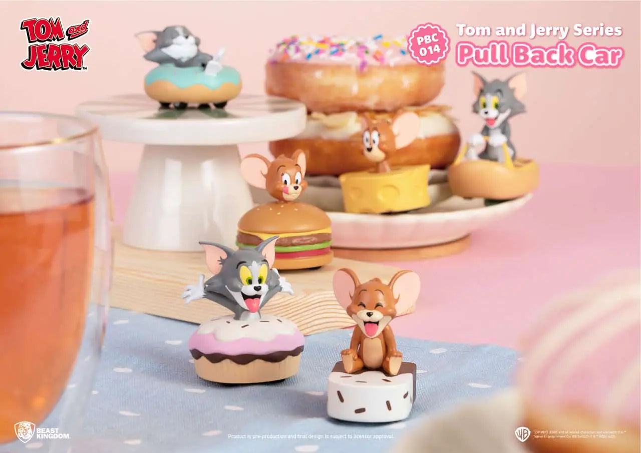 TOM AND JERRY SERIES PULL BACK CAR DISPLAY (6) Frikytopia