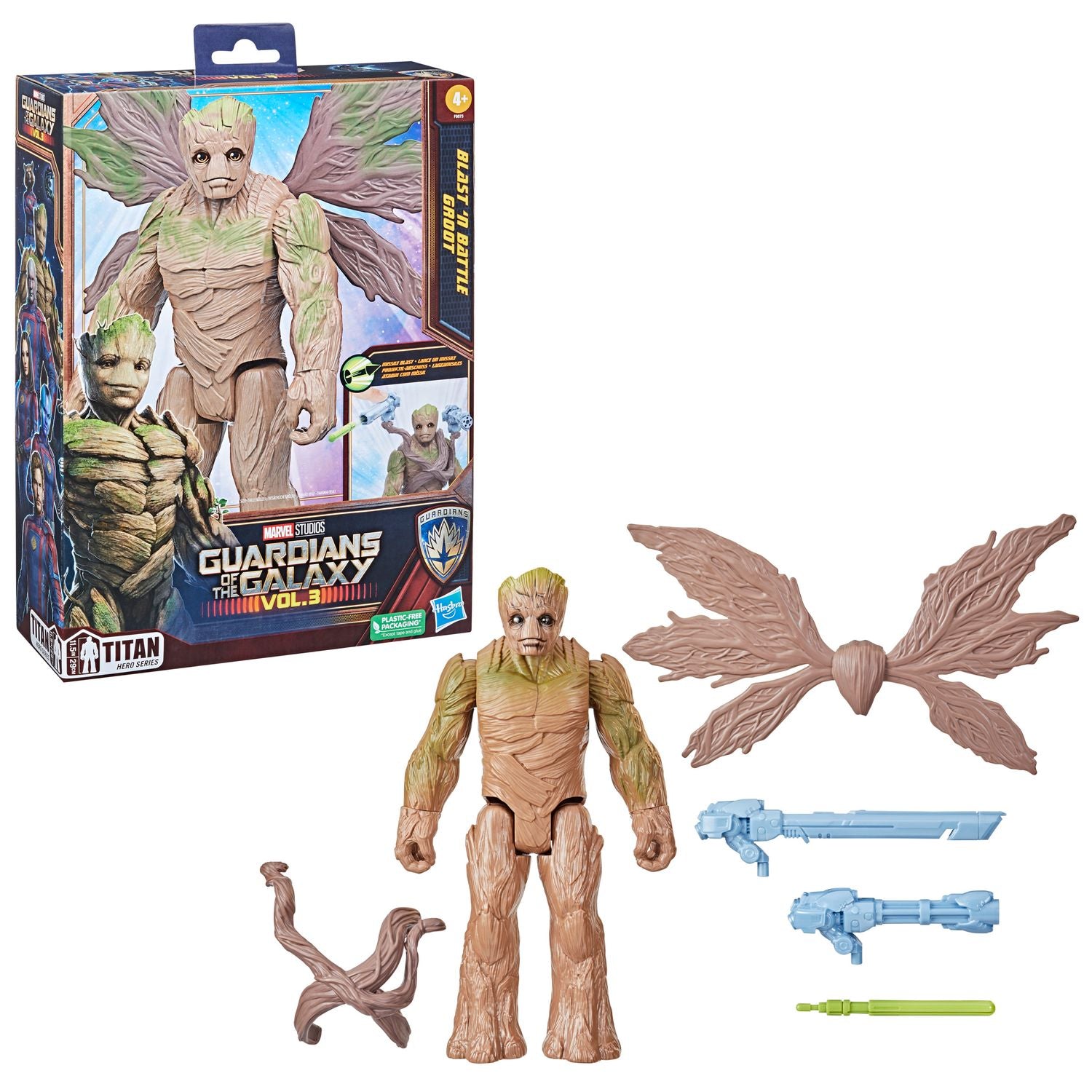 Figura hasbro marvel blast n battle guardianes de la galaxia groot