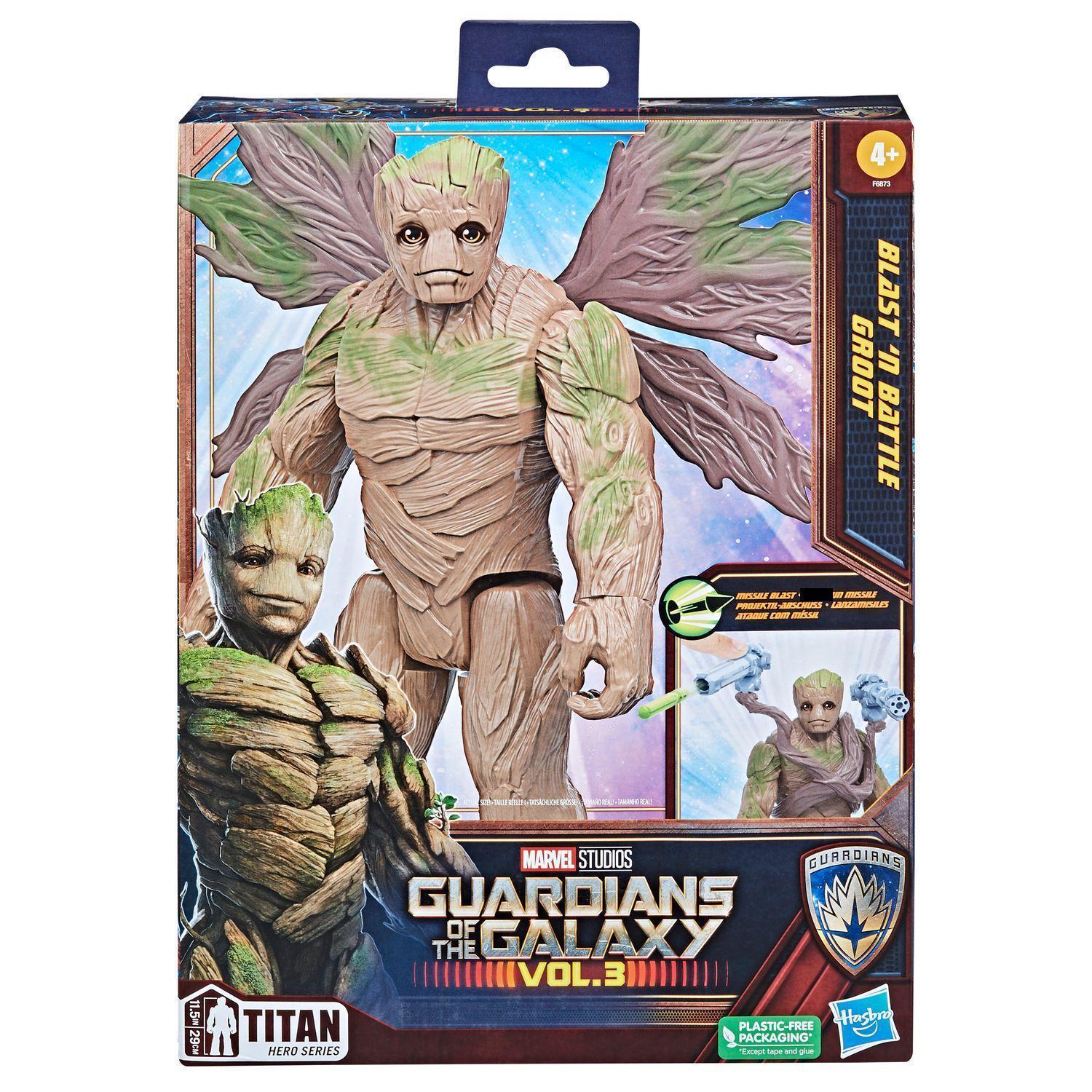 Figura hasbro marvel blast n battle guardianes de la galaxia groot