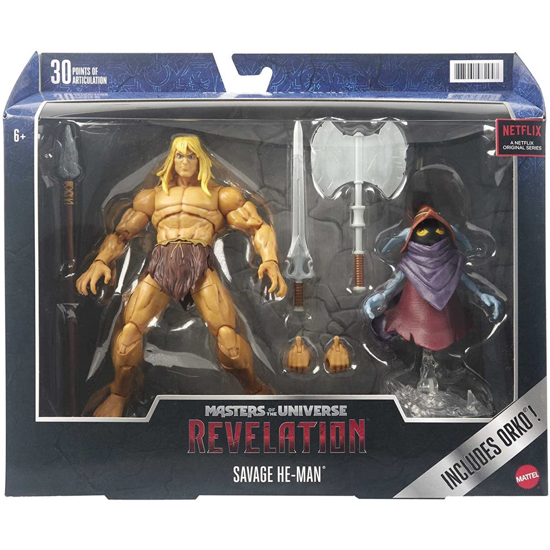Figura mattel masters of the universe revelation he man savage deluxe