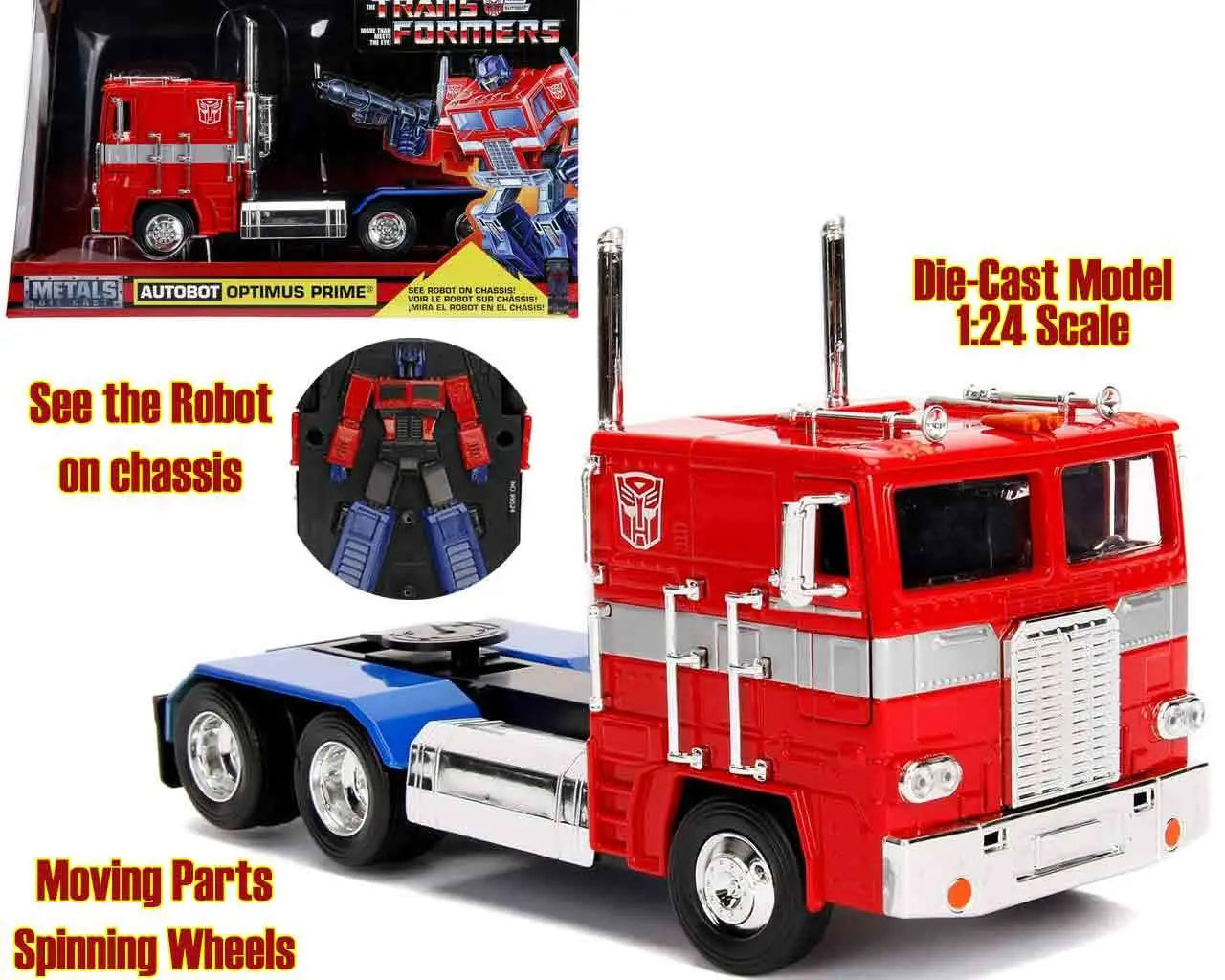 TRANSFORMERS GENERATION 1 OPTIMUS PRIME 1/24 DIE-CAST MODEL Frikytopia