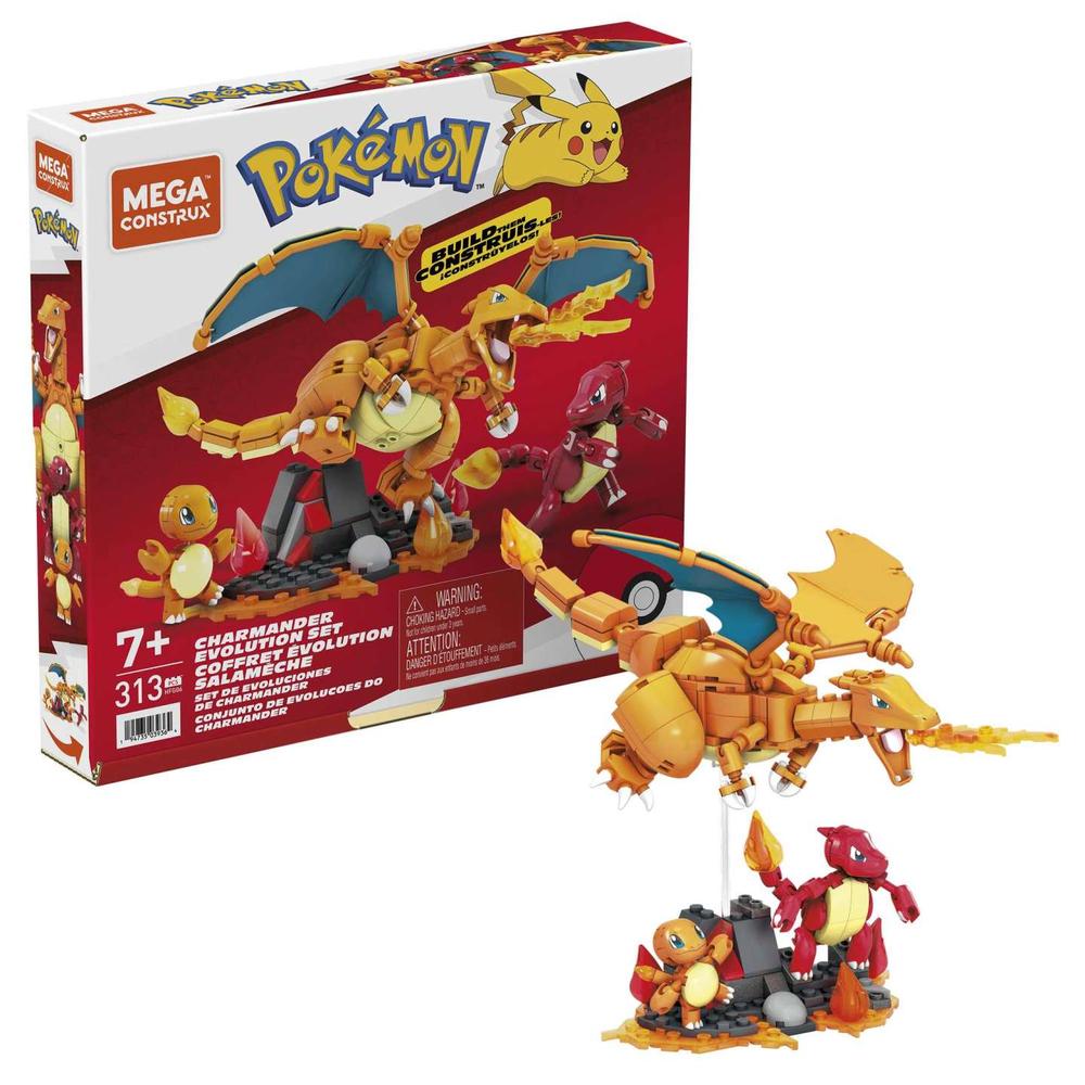 Pokemon Kit de Construccion Mega Construx Set de Evoluciones de Charmander