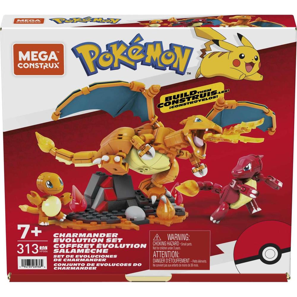 Pokemon Kit de Construccion Mega Construx Set de Evoluciones de Charmander