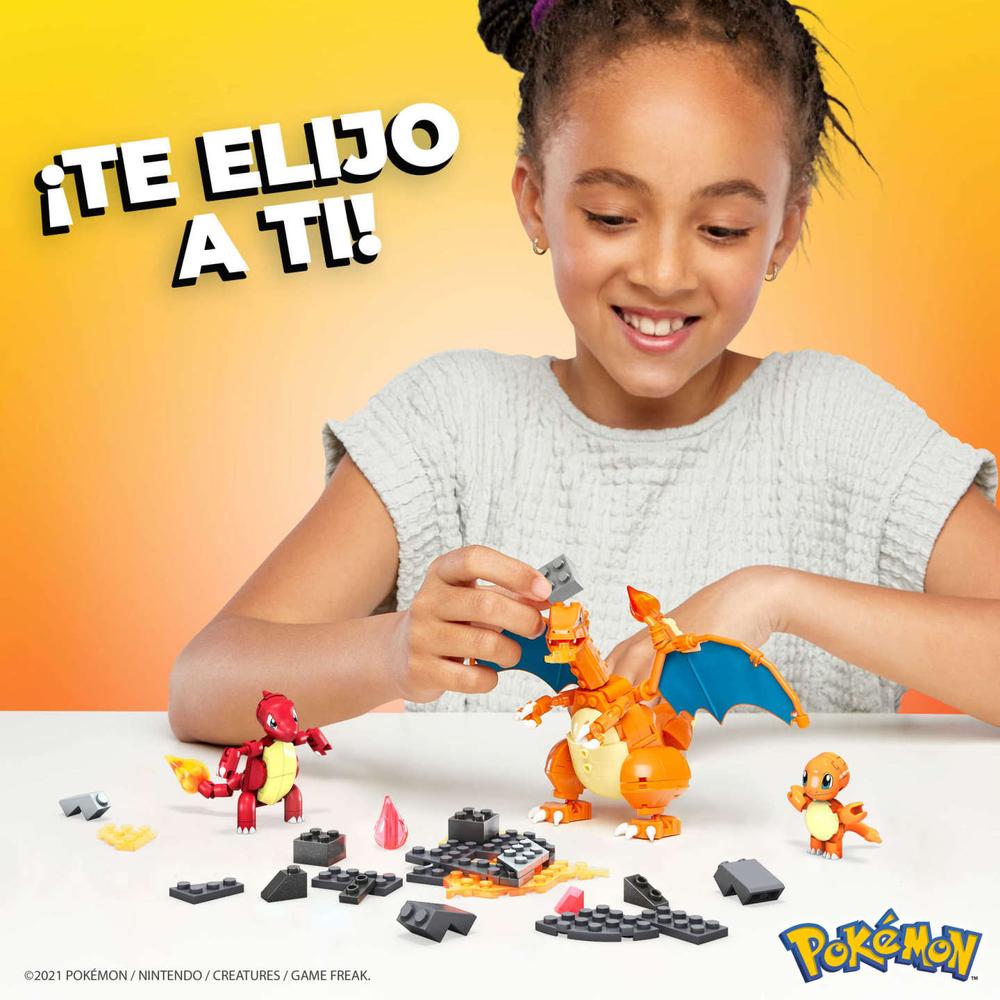 Pokemon Kit de Construccion Mega Construx Set de Evoluciones de Charmander