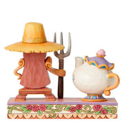 Figura enesco disney din don y la senora potts cogsworth and mrs potts
