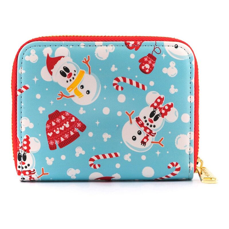 Monedero loungefly disney minnie mickey munos de nieve aop
