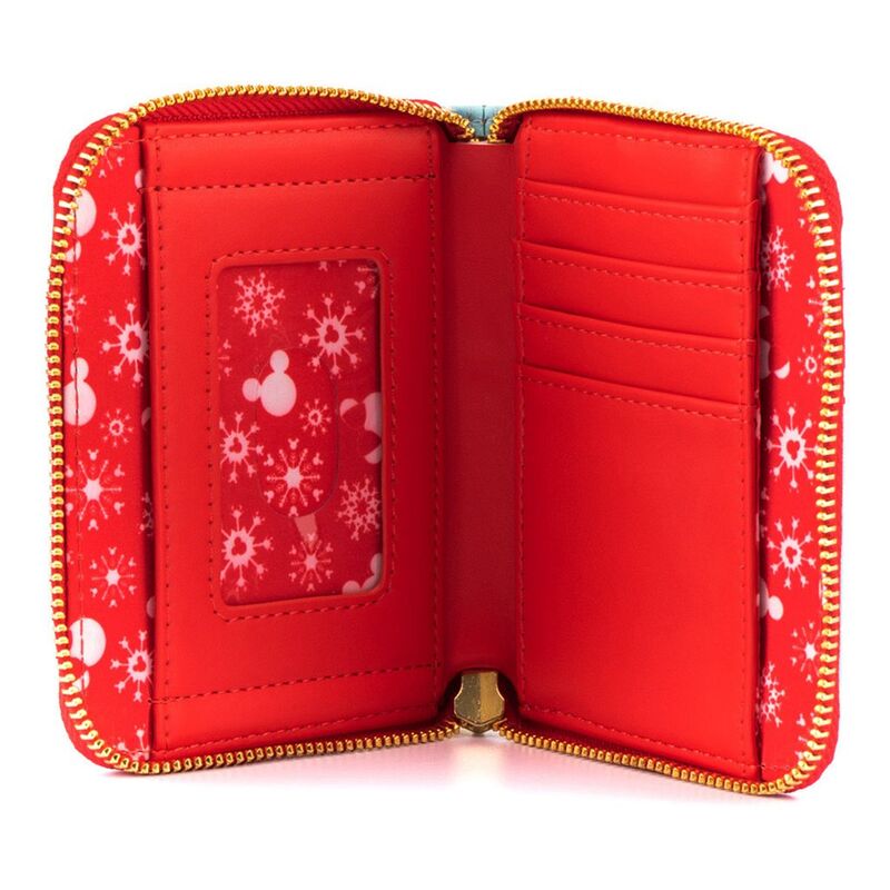 Monedero loungefly disney minnie mickey munos de nieve aop
