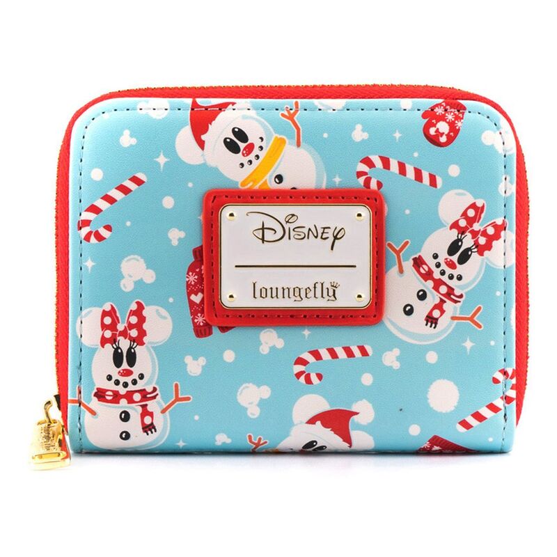 Monedero loungefly disney minnie mickey munos de nieve aop