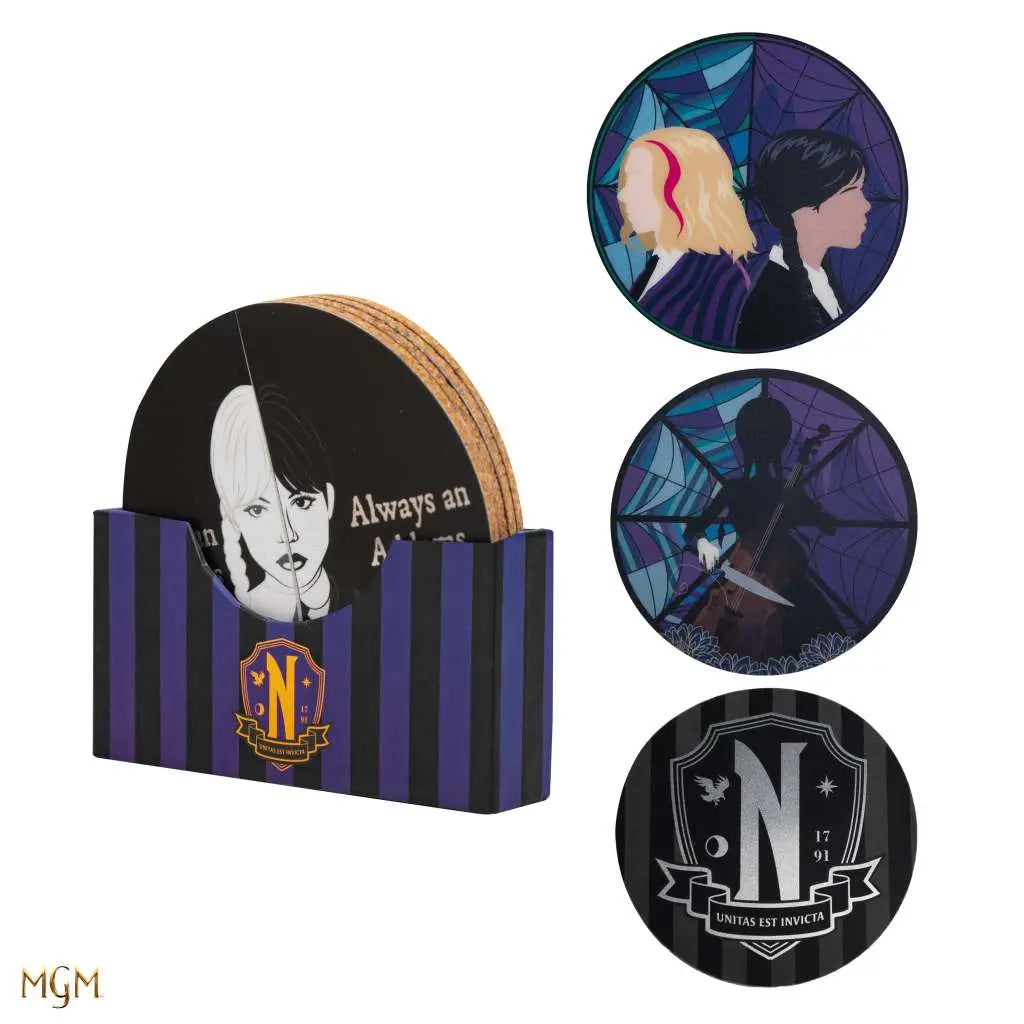 WEDNESDAY COASTERS SET (4) Frikytopia