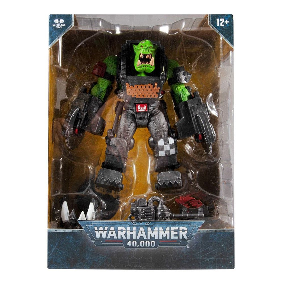 Figura mcfarlane toys warhammer 40k ork meganob con sierra circular