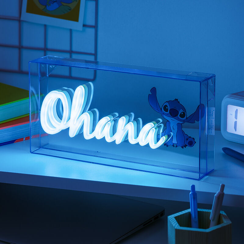 Lampara led neon paladone stitch ohana
