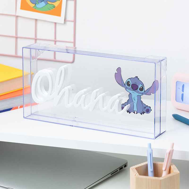 Lampara led neon paladone stitch ohana