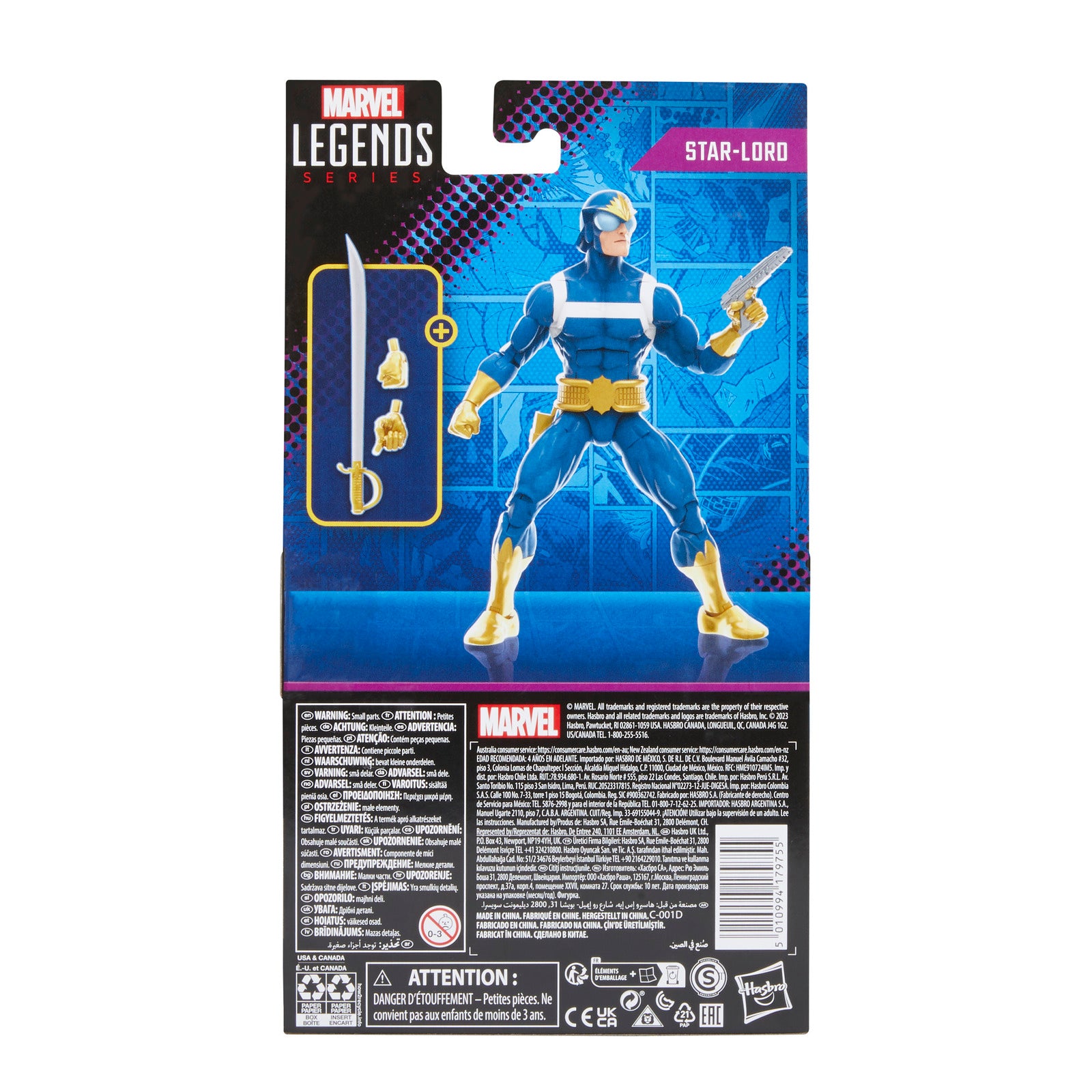 Figura hasbro marvel legends guardianes de la galaxia star lord