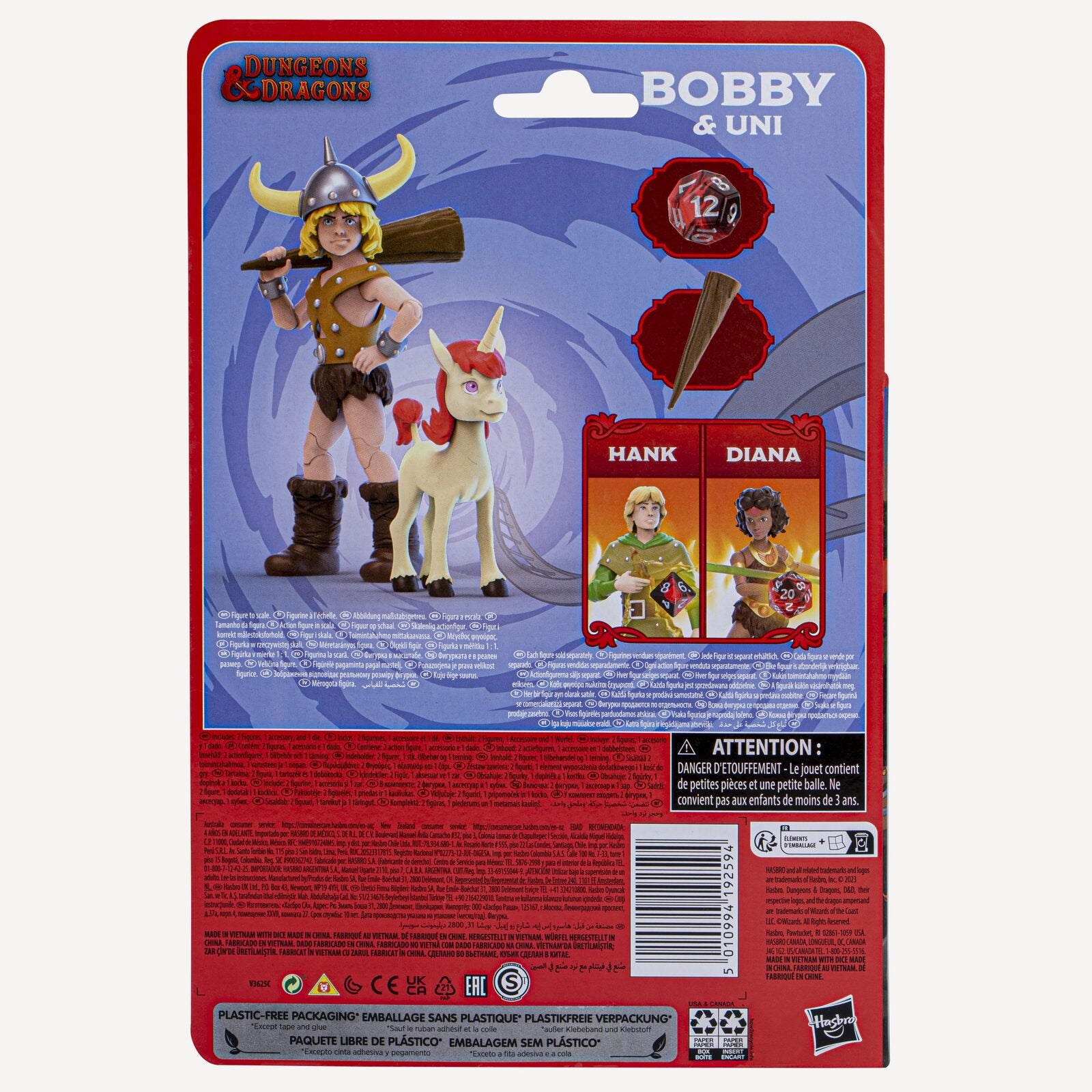 Figura hasbro dungeons dragons bobby y uni