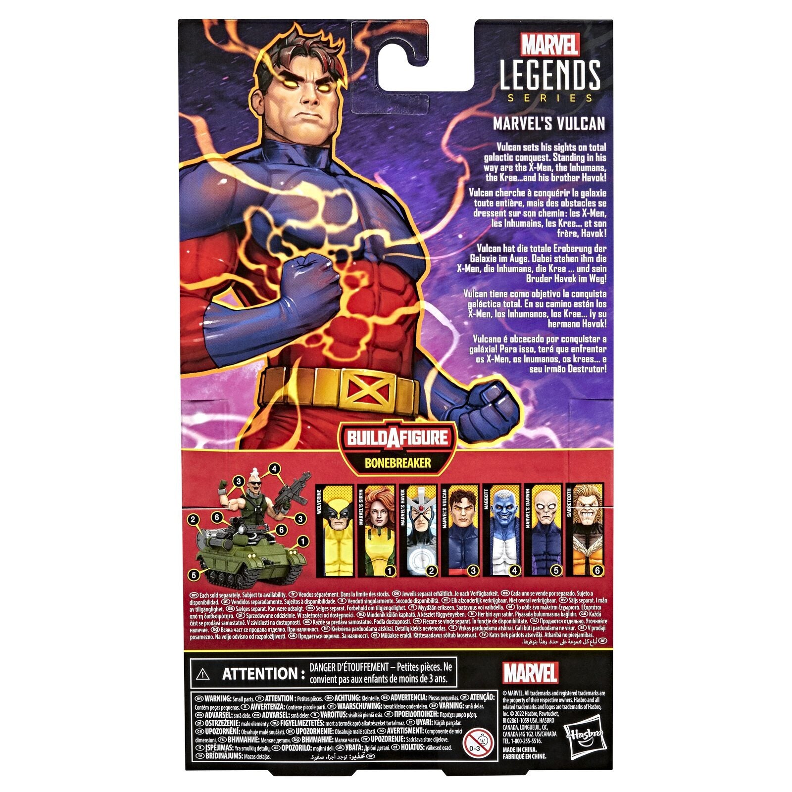 Figura hasbro x men vulcan marvel legends