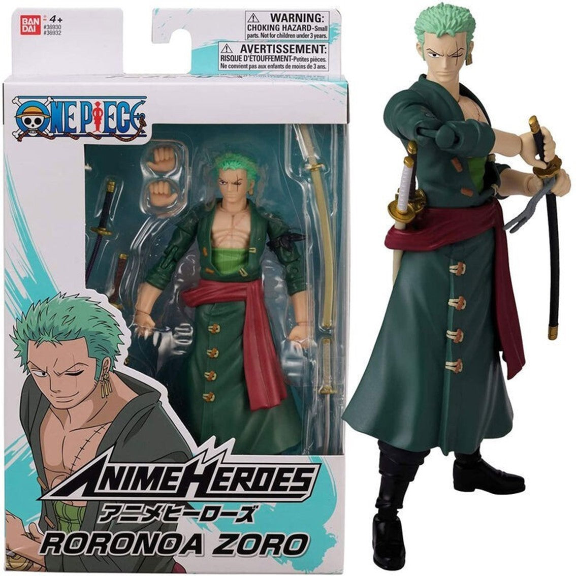 Figura bandai one piece anime heroes roronoa zoro Frikytopia