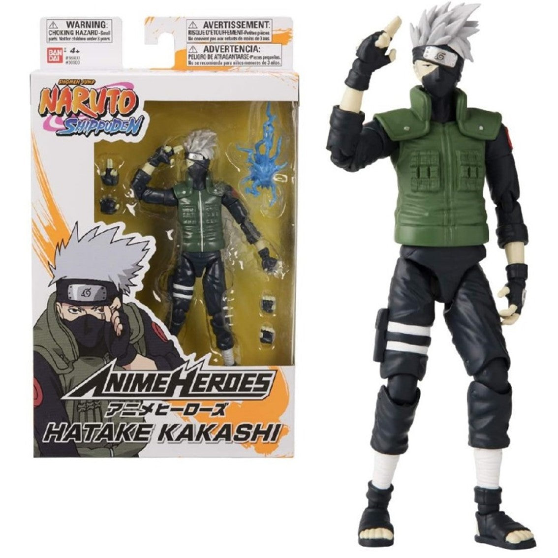 Figura bandai anime heroes naruto hatake kakashi Frikytopia