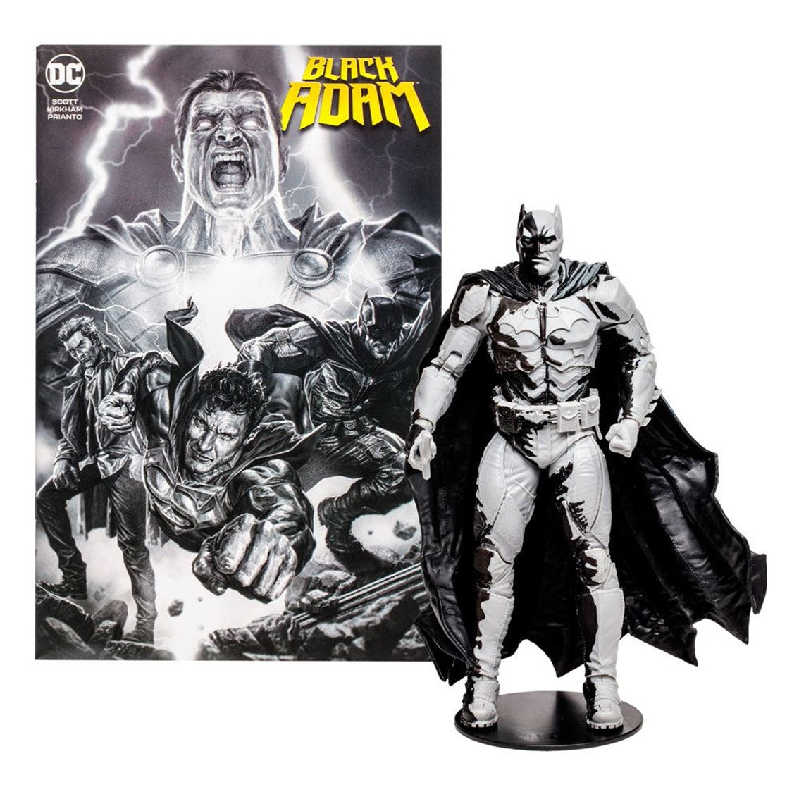 Figura y comic mcfarlane toys dc comics black adam batman line art variant Frikytopia