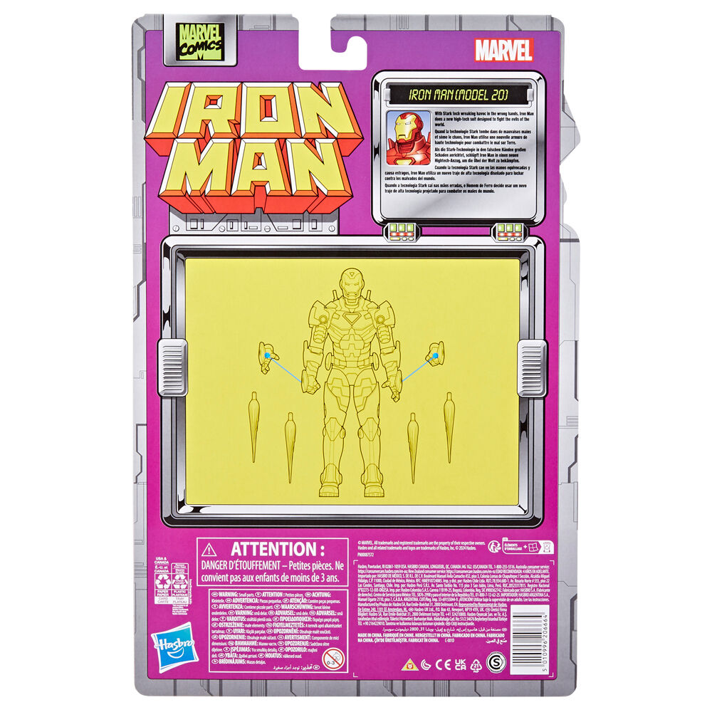 Figura hasbro marvel legends series iron man model 20