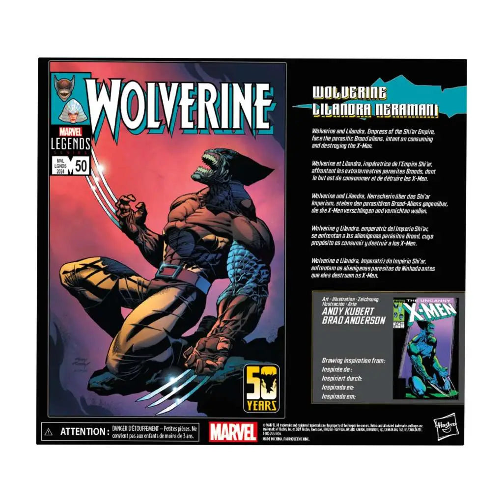 Blister figuras Wolverine Lilandra Neramani Legends Marvel 15cm