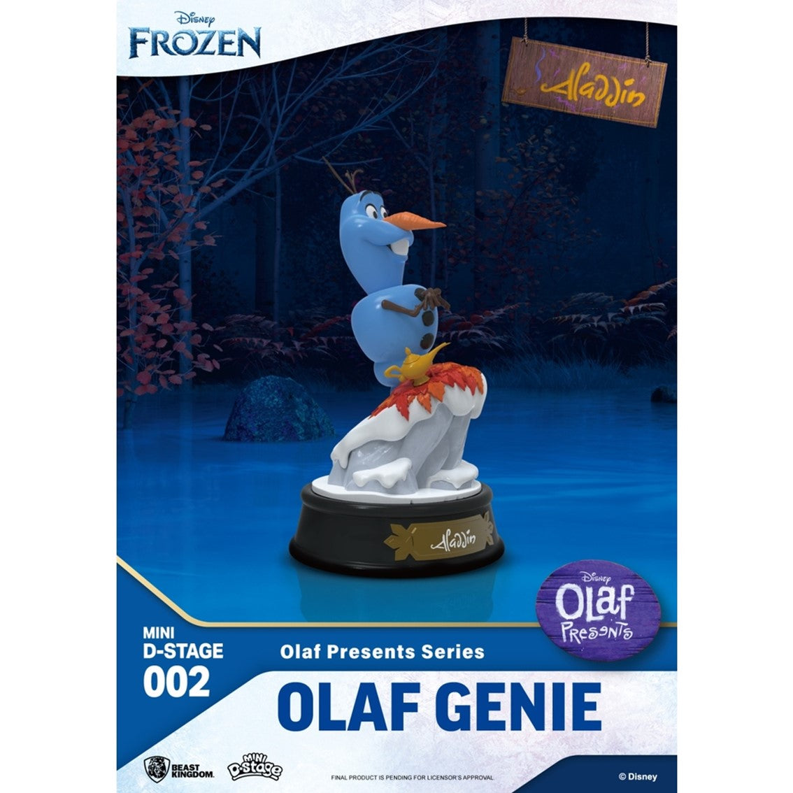 Figura beast kingdom minidstage disney olaf presenta olaf genio