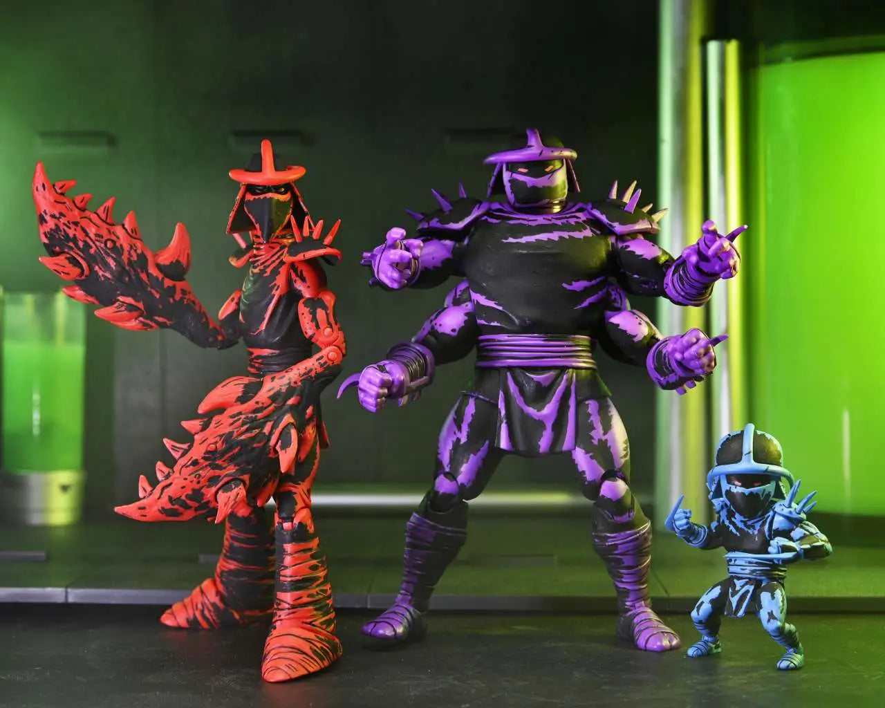 Figura neca teenage mutant ninja turtles mirage comics shredder clones box set 18cm