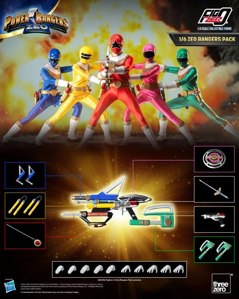 POWER RANGERS ZEO 1/6 Figura PACK