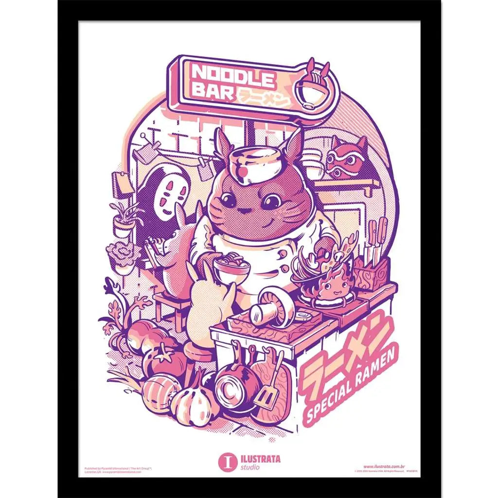 ILUSTRATA MY NEIGHBOUR NOODLE BAR COLLECTOR PRINT Frikytopia