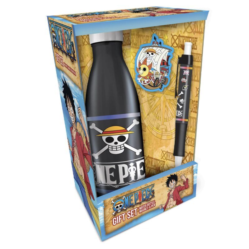 Set Botella Iman Boligrafo One piece Frikytopia